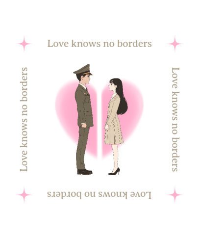 T-Shirt Design Maker Featuring a Romantic Theme Inspired by a Korean Drama