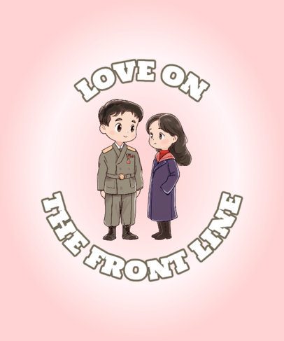 T-Shirt Design Generator With a K-Drama-Inspired Romance Theme