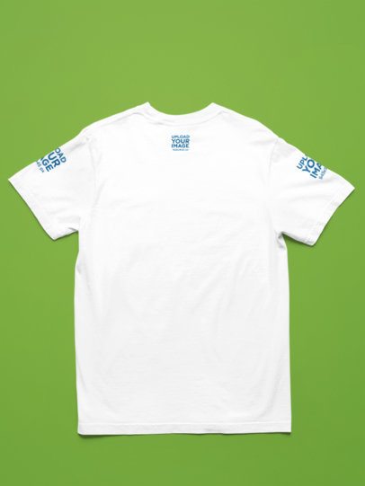 Back-View Comfort Colors Pocket T-Shirt Mockup Featuring a Colorful Background m52763