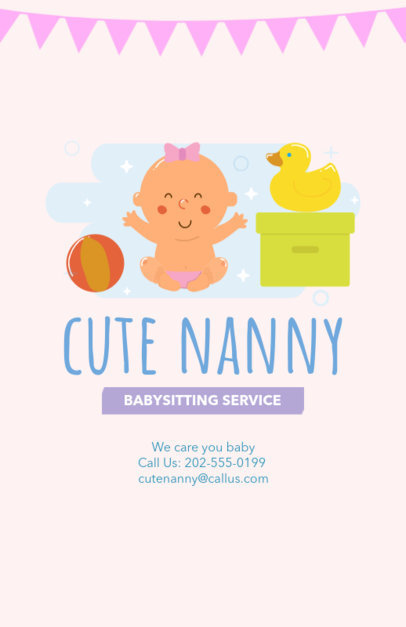 Flyer Maker for Nannies with Illustrations