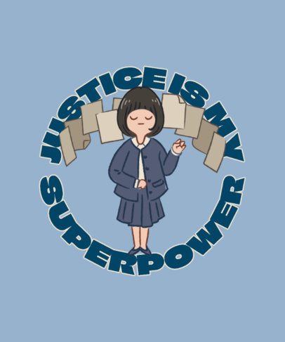 K-Drama-Inspired T-Shirt Design Creator Featuring an Illustrated Girl with Superpowers 7114 7125