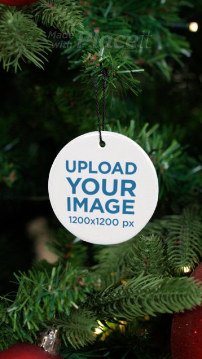 Xmas-Themed Video Featuring a Ceramic Ornament Hanging on a Decorated Tree 9024v