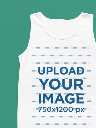 Mockup of a Comfort Colors Tank Top Placed over a Solid Surface m52766