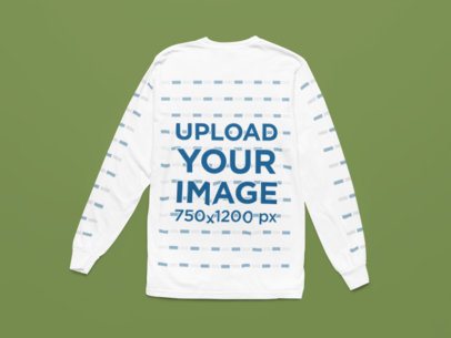 Back-View Mockup Featuring a Long Sleeve Tee from Comfort Colors m52755