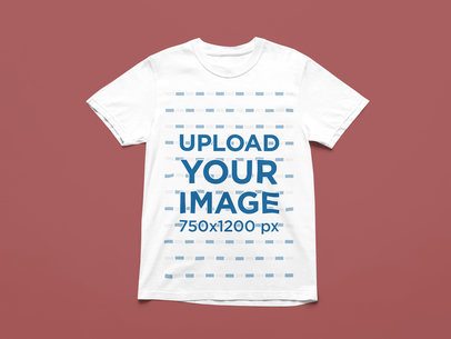 Mockup Featuring a Comfort Colors T-Shirt Placed over a Solid Surface m52757