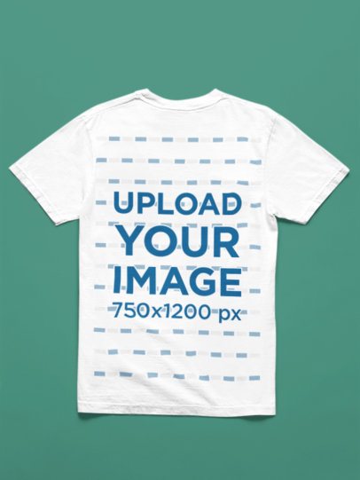 Back-View Mockup Featuring a T-Shirt from Comfort Colors on a Solid Surface m52759