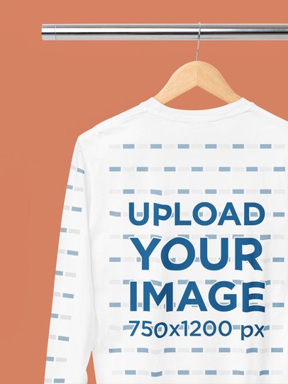 Mockup Featuring a Comfort Colors Sweatshirt Placed on a Wooden Hanger m52780