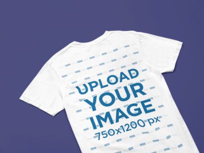 Back-View Comfort Colors T-Shirt Mockup Featuring a Customizable Surface m52760