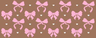 Can Glass Template Featuring Pink Bow Illustrations 7132c