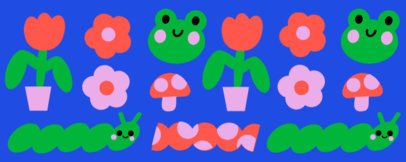 Cute Libbey Glass Generator With Frogs and Flower Graphics 7132d