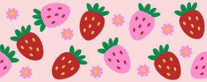 Girly Libbey Glass Template Featuring a Strawberry-Themed Layout 7132f