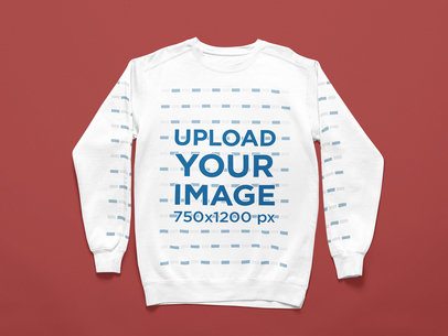 Mockup of a Comfort Colors Sweatshirt with Customizable Sleeves on a Solid Surface m52749
