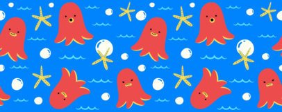 Libbey Glass Generator With Illustrated Octopus Graphics and an Ocean Theme 7130a