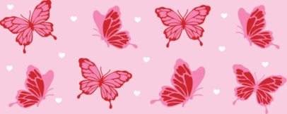 Libbey Glass Creator Featuring Girly Illustrated Butterflies 7130b