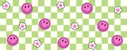 Libbey Glass Template Featuring a Seamless Colorful Pattern With Smiley Icons 7130k