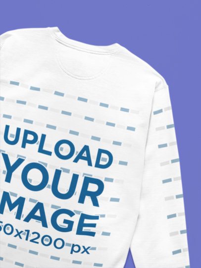 Mockup Featuring the Back-View of a Comfort Colors Sweatshirt on a Solid Surface m52752