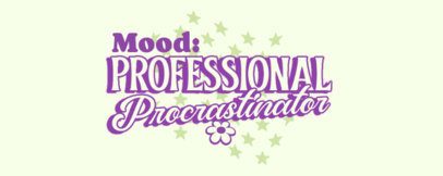 Libbey Glass Template Featuring a Procrastination Quote with Stars 7131a