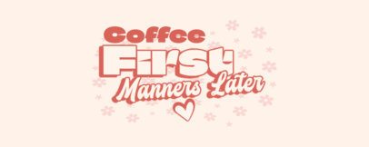 Libbey Glass Generator Featuring a Coffee-Themed Quote with Flowers 7131b