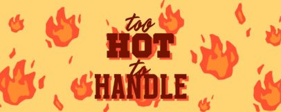 Libbey Glass Template With a Flame-Themed Pattern and a Hot Quote 7135c