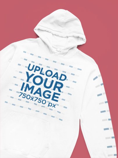 Mockup of a Comfort Colors Pullover Hoodie Placed over a Solid Surface m52746
