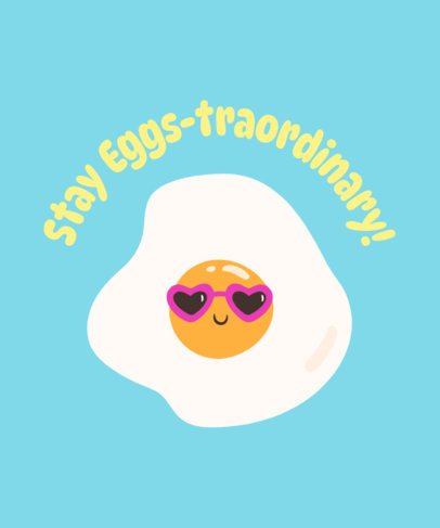 T-Shirt Design Generator Featuring an Extraordinary Egg with Sunglasses 4568 7137