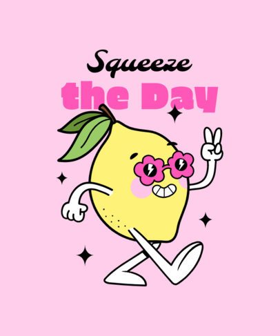 T-Shirt Design Creator with a Cartoonish Lemon and a Funny Word Play