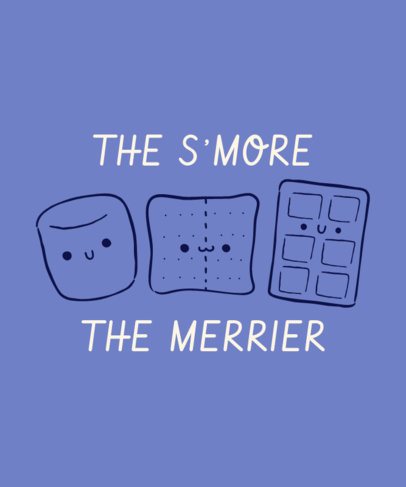 T-Shirt Design Creator Featuring Cute Marshmallows with a Funny Pun