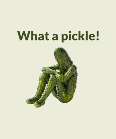 T-Shirt Design Generator Featuring a Pickle Illustration with a Funny Word Play