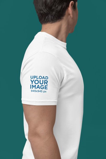Comfort Colors Mockup Featuring a Man Showing a T-Shirt Sleeve m52990