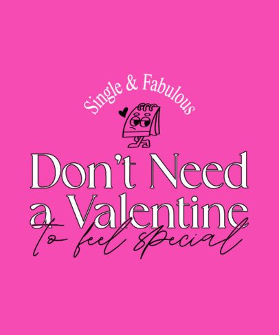 T-Shirt Design Maker With a Powerful Self-Love Quote for Valentine's Day 7143h