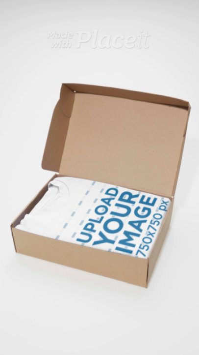 Gift Box Video of a Folded Cotton Heritage Crewneck Sweatshirt 9027v