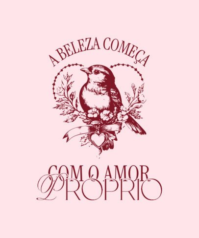 Holiday T-Shirt Design Generator With a Self-Love Quote for Valentine's Day 7145e