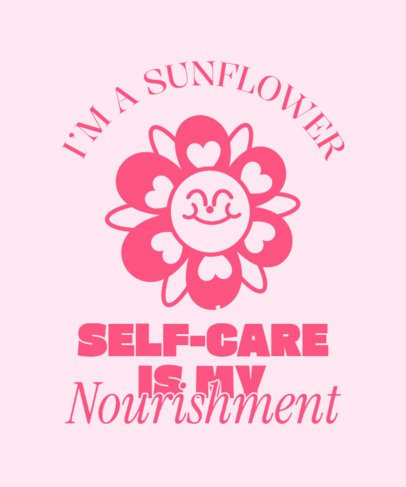 T-Shirt Design Creator for Valentine's Day Featuring a Self-Care Quote 7145j