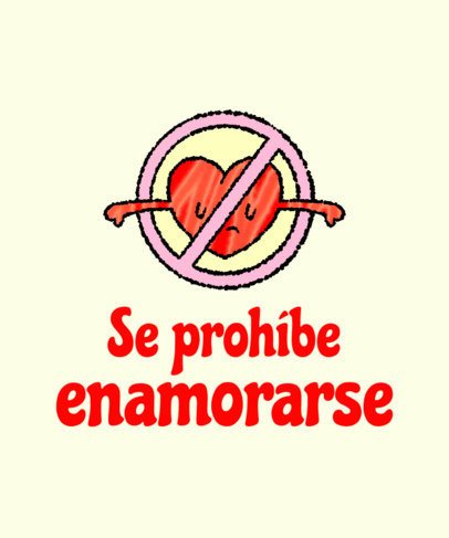 Holiday T-Shirt Design Generator Featuring an Anti-Valentine's Day-Themed Heart