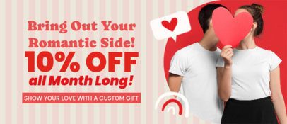 Banner Design Maker With a Romantic Theme for a Valentine's Day Sale Promo 7154