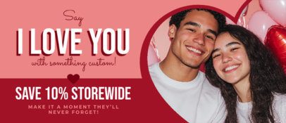 Banner Maker Featuring an Ad for a Valentine's Day Special Sale 7155