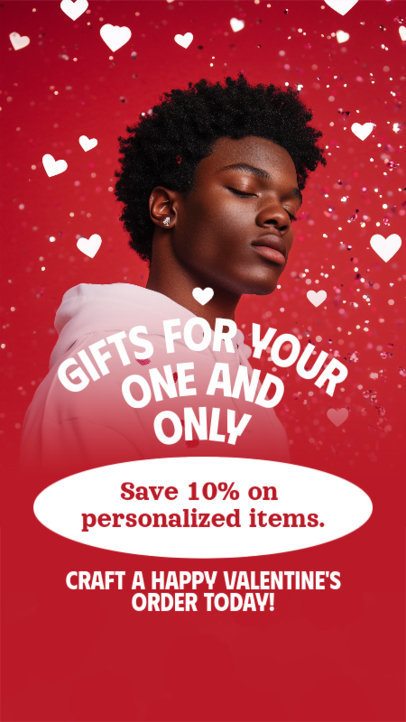 Instagram Story Maker to Promote a Valentine's Day Sale Discount 7150