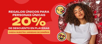 Banner Design Generator With Emoticon Graphics for a Valentine's Day Sale 7154a