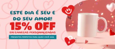 Banner Design Creator Featuring a Valentine's Day Promotional Ad 7154b