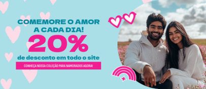 Promotional Banner Design Generator for a Holiday Sale With a Valentine's Day Theme 7154e