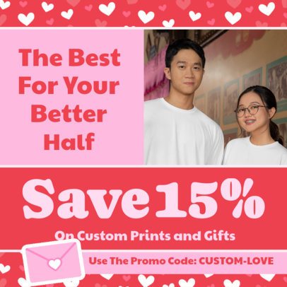 Valentine's Day Instagram Post Maker for a Special Holiday Promo Ad 7152e