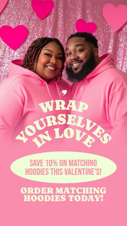 Instagram Story Generator Featuring a Fashion Valentine's Day Sale 7150a