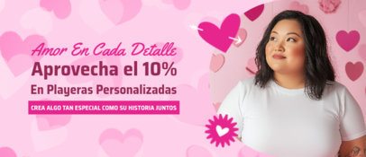 Apparel Banner Design Maker for a Valentine's Day Special Offer 7154d