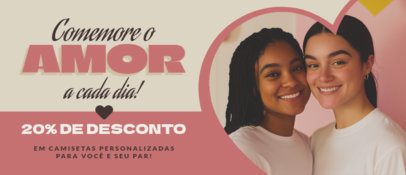 Banner Generator for a Valentine's Day Discount Offer With AI-Created Graphics 7155a