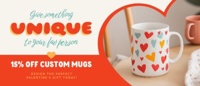 Banner Creator Featuring a Valentine's Day-Themed Promo for a Gift Shop 7155b