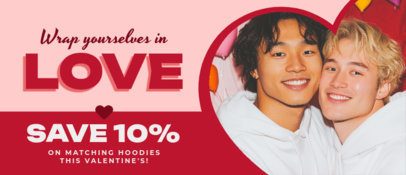 Promotional Banner Generator for a Fashion Boutique With a Valentine's Day Offer 7155e