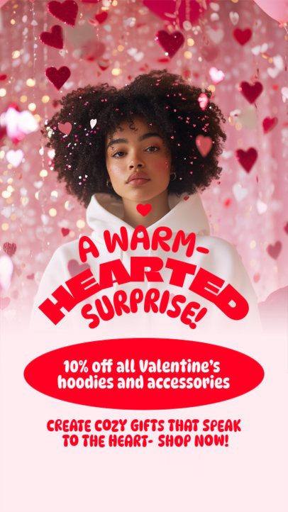 Sale-Themed Instagram Story Maker for a Valentine's Day Special Offer 7150d