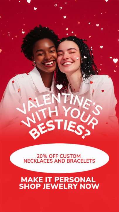 Holiday Sale Instagram Story Template for a Valentine's Day Special Promo 7150g