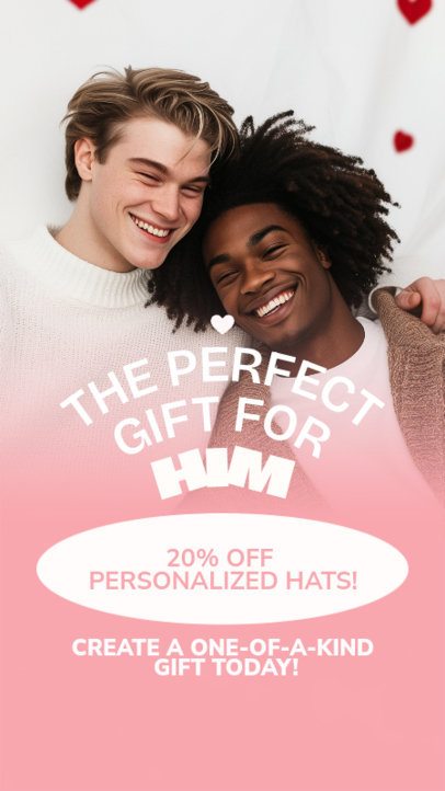 Instagram Story Maker Featuring a Flash Sale for Valentine's Day Season 7150h