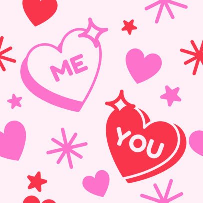 Print Pattern Design Maker Featuring a Romantic Layout for Valentine's Day